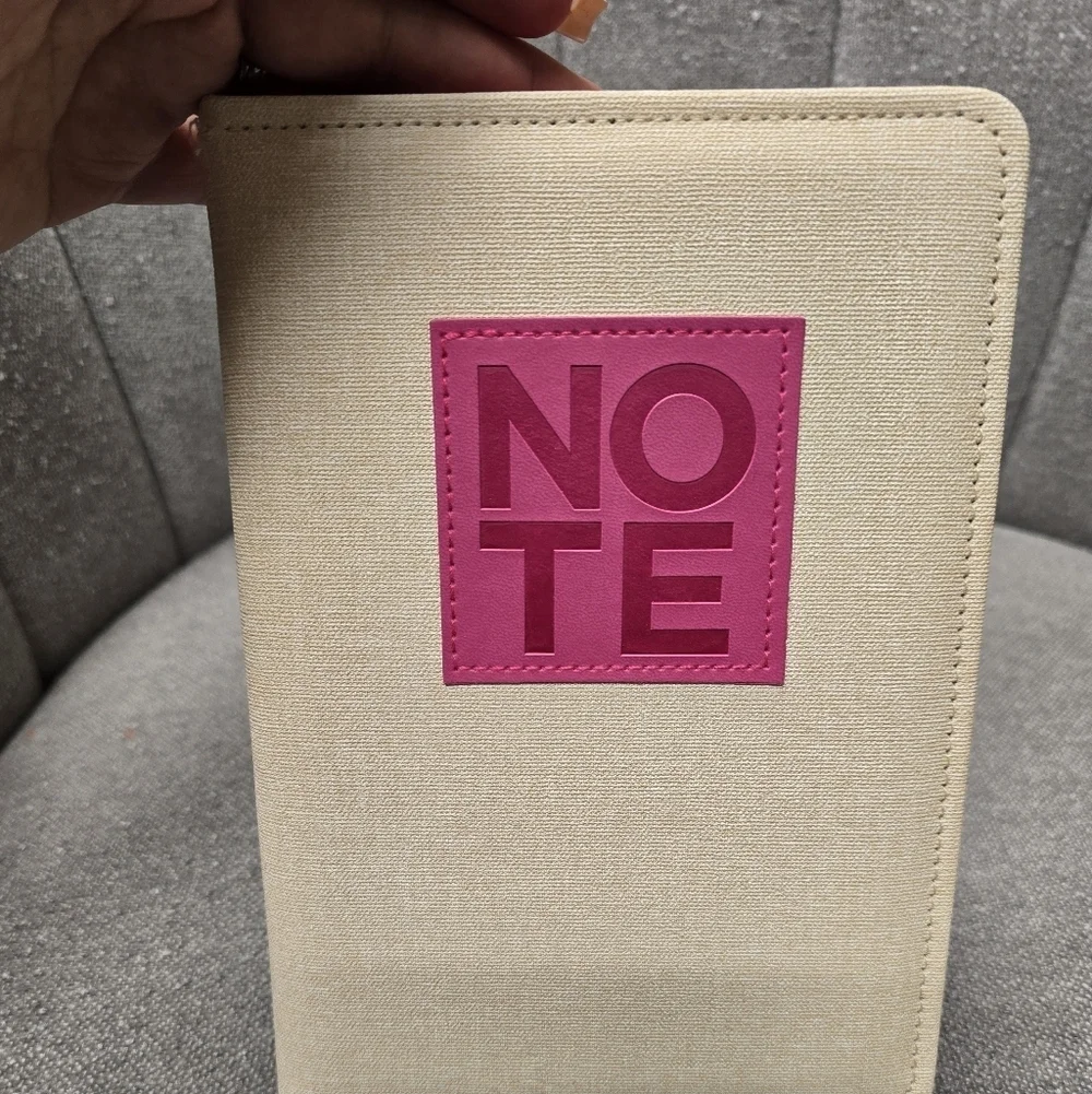 Love Notes Cream Binder with Pink Accent